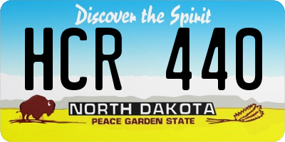 ND license plate HCR440