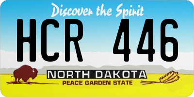 ND license plate HCR446