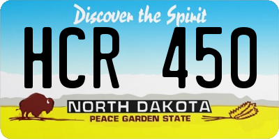 ND license plate HCR450