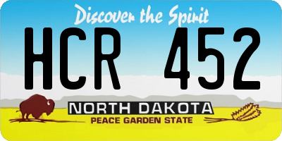ND license plate HCR452