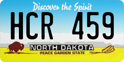 ND license plate HCR459