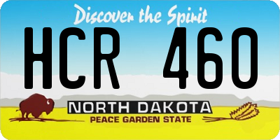 ND license plate HCR460