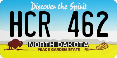 ND license plate HCR462