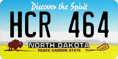 ND license plate HCR464