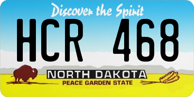 ND license plate HCR468