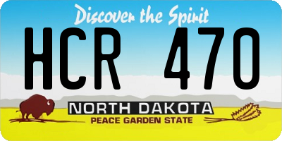 ND license plate HCR470