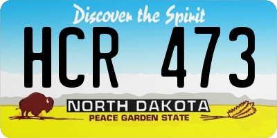 ND license plate HCR473