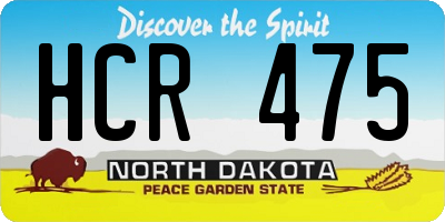 ND license plate HCR475