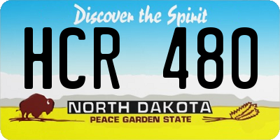 ND license plate HCR480