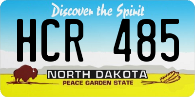 ND license plate HCR485
