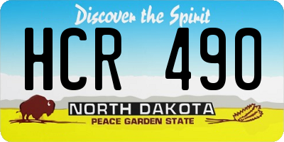 ND license plate HCR490