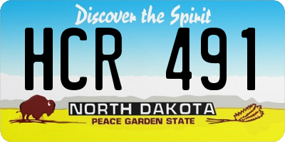 ND license plate HCR491