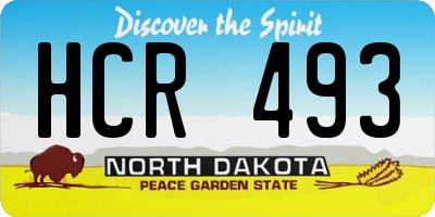 ND license plate HCR493