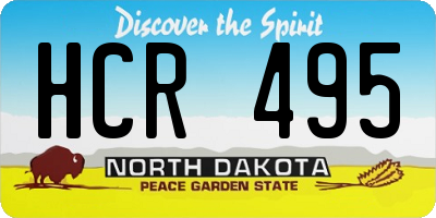 ND license plate HCR495