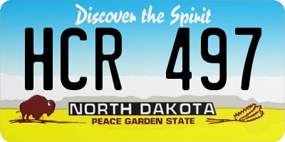 ND license plate HCR497
