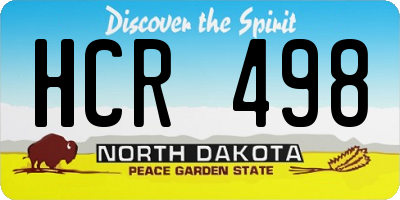 ND license plate HCR498