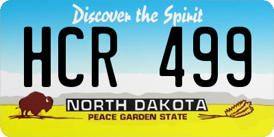 ND license plate HCR499