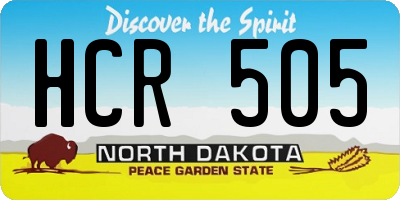ND license plate HCR505
