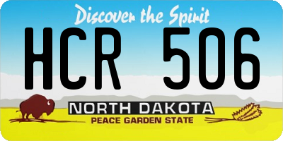 ND license plate HCR506