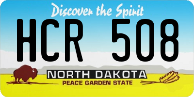 ND license plate HCR508