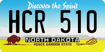 ND license plate HCR510