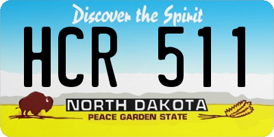ND license plate HCR511