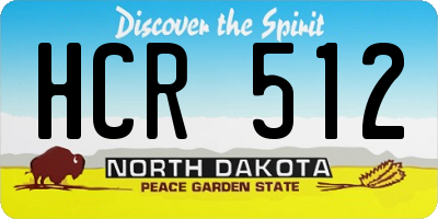 ND license plate HCR512