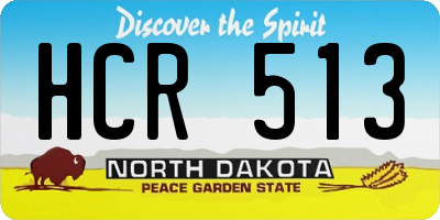 ND license plate HCR513