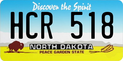 ND license plate HCR518