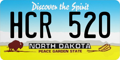 ND license plate HCR520
