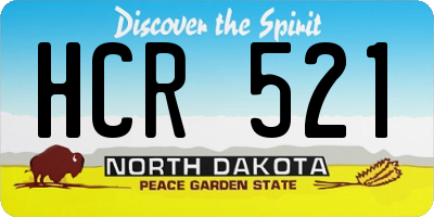 ND license plate HCR521