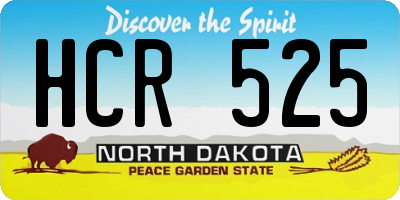 ND license plate HCR525