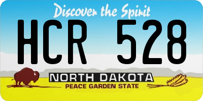 ND license plate HCR528