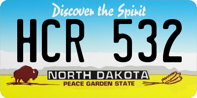 ND license plate HCR532