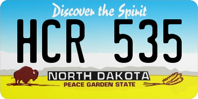 ND license plate HCR535