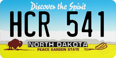 ND license plate HCR541