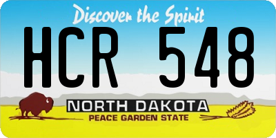 ND license plate HCR548