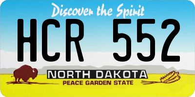 ND license plate HCR552
