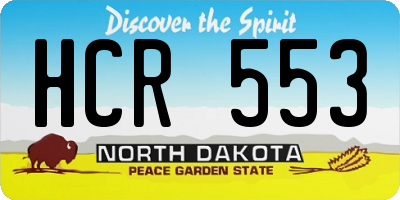 ND license plate HCR553