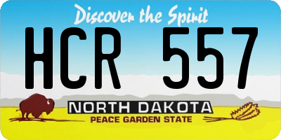 ND license plate HCR557