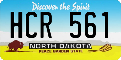 ND license plate HCR561