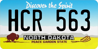 ND license plate HCR563