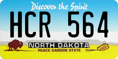 ND license plate HCR564