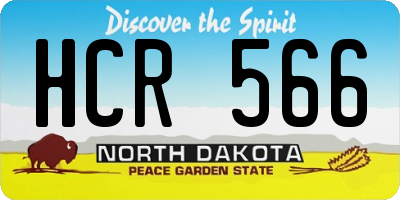ND license plate HCR566