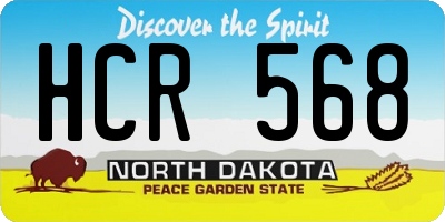 ND license plate HCR568