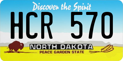 ND license plate HCR570