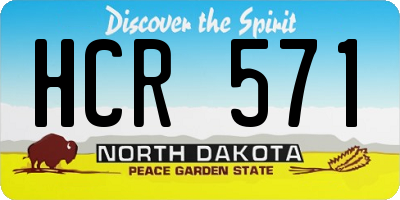ND license plate HCR571