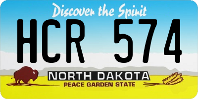 ND license plate HCR574