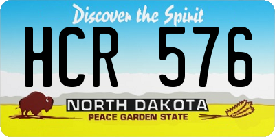 ND license plate HCR576