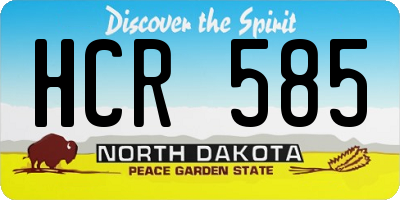 ND license plate HCR585